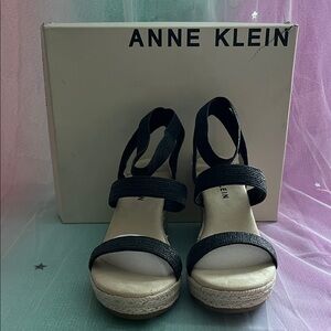 Anne Klein Black Akwilla Sandals